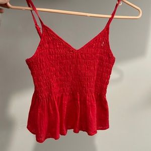 Red tank top